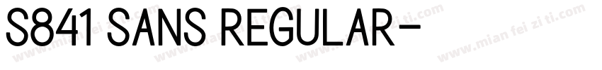 S841 Sans Regular字体转换
